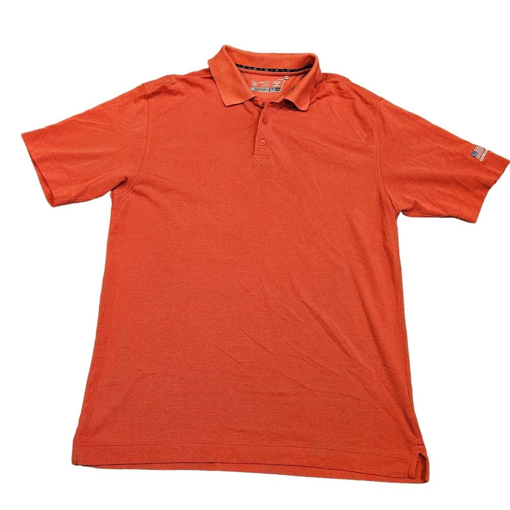 Cutter & Buck DryTec Men's Orange Short Sleeve Polo Golf Shirt Size XL
